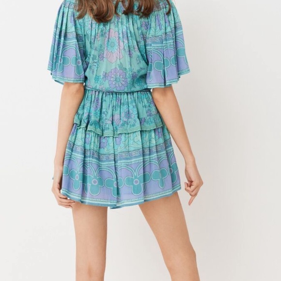 Spell and the gypsy collection buttercup ocean tiered ruffle mini skirt - Picture 5 of 17